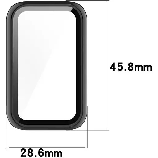 Чехол-накладка DK Пластик Gloss Glass Full Cover для Xiaomi Amazfit Band 7 (black) - фото 4
