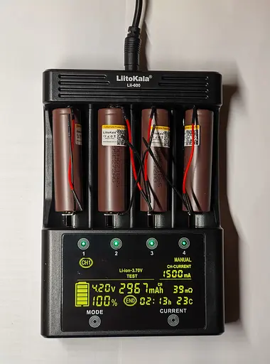 Аккумулятор 18650 LG HG2 3000mAh 3.7V 30А с проводами под пайку (Коричневый) - фото 2