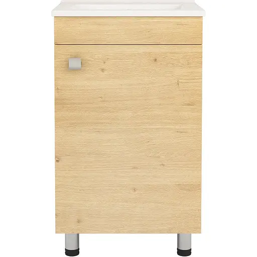 Тумба для підлоги RJ Atlas з умивальником RJ Jenor RZJ510 50 см дуб RJFU005-13OK - фото 1