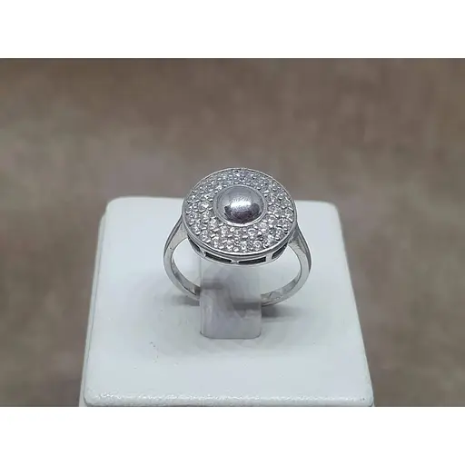 Серебряное кольцо Лазурит с фианитами. 1960р 17 - фото 3