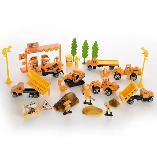 Игровой набор Строители. Грузовик с фигурками и знаками IM284