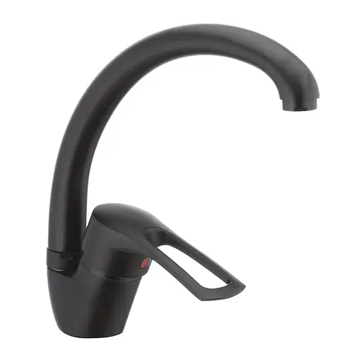 Смеситель для кухни Cron Hansberg 777 black CR0789 Черный матовый - фото 1