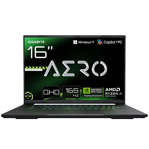 Ноутбук Gigabyte 16 Aero X16 EG61H WQXGA IPS 165Hz/Ryzen AI 7 350/16GB/1TB/RTX 5050 8GB/Win11/Gray (1TH93UAC94AH) - фото 1
