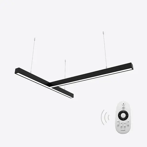 Управляемый светодиодный светильник X-LED 80ВТ Т-образный черный (840*815*43) LSNT-80db - фото 1