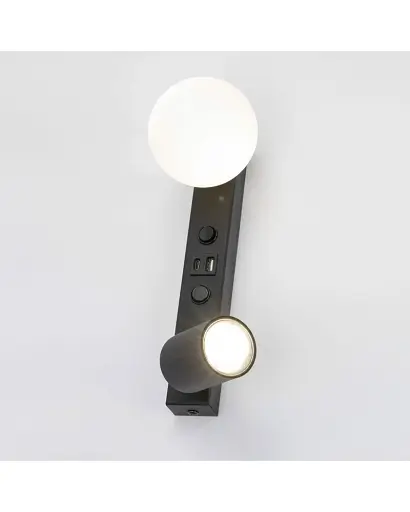 Бра, настінний світильник Tk Lighting 10152 Vox GU10+G9 2x10+6W IP20 Bk - фото 2