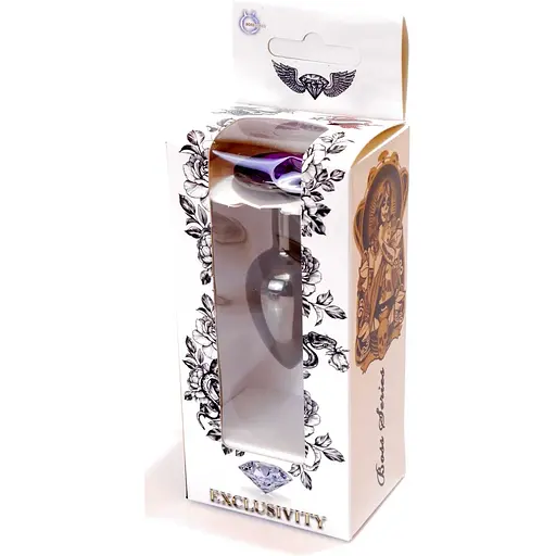 Анальна пробка Boss Of Toys Boss Series - Jewellery Dark Silver Plug Purple S, BS6400034, Срібний / Фіолетовий - фото 7