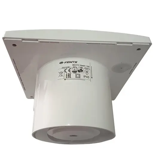 Вентилятор бытовой вытяжной Vents 100 Квайт бесшумный Белый 30412 - фото 5
