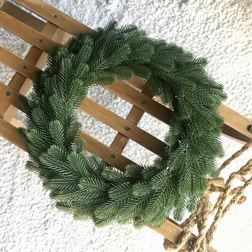 Вінки хвойні різдвяні Hvoya Traditional литі зелені 40 см 10 шт. - фото 8