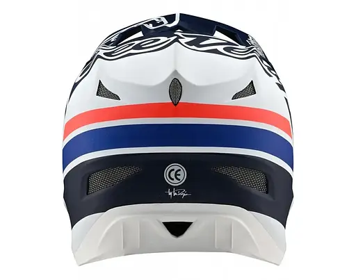 Велошолом Troy Lee Designs D3 Fiberlite Silhoette Navy/White S (1106-198757002) - фото 3