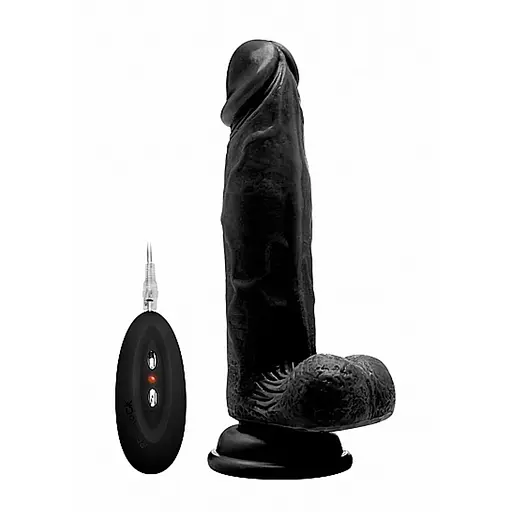 Вібратор RealRock Cock 8" 20 см (чорний)
