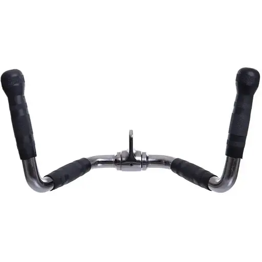 Ручка для тяги York Fitness багатофункціональна з гумовими рукоятками, хром - фото 4