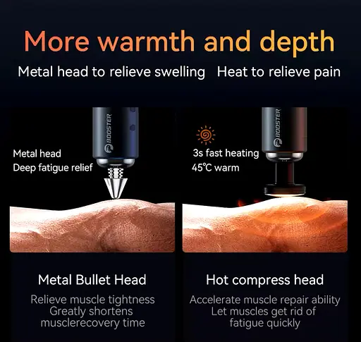 Перкусійний масажер Booster Lightsaber 4000mah (8 насадок) - фото 7