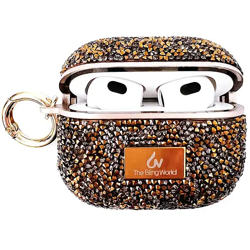 TPU чохол Bling World Rock Diamond для навушників AirPods 3 Золотий - фото 2
