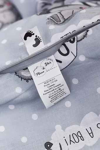 Комплект постільної білизни Moon&Star сімейний 160х220х2 наволочки 4х70х70 Teddy Boy Бязь Gold Люкс - фото 8