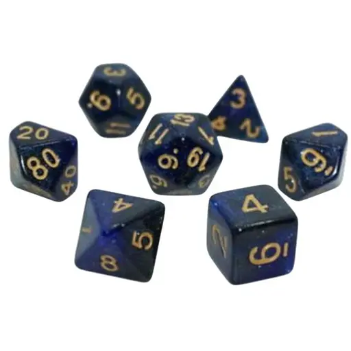 Набор кубиков Galaxy 7 Dice Set - Dark blue , 7 шт. (g7dgala02) - фото 1