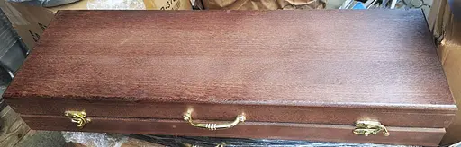 Набор шампуров с деревянными ручками 11 предметов в деревянном коричневом кейсе. - фото 4