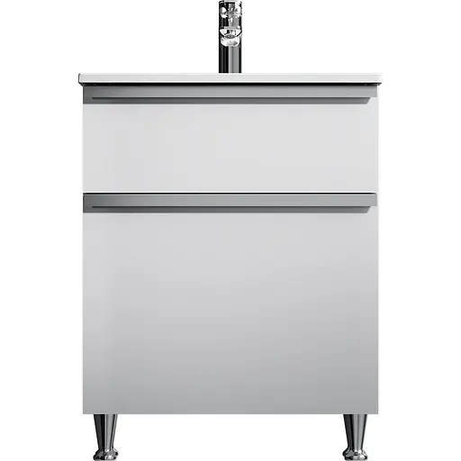 Тумба з умивальником AM.PM X-Joy S підлогова 65 см 2 ящики білий MTA-FSX0652WG-WCC0652WG Білий - фото 1