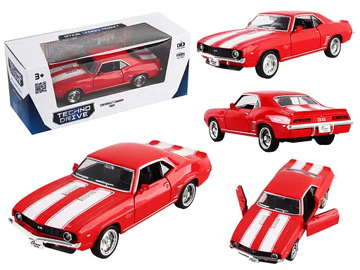Автомодель Chevrolet Camaro 1969, 250336, червоний