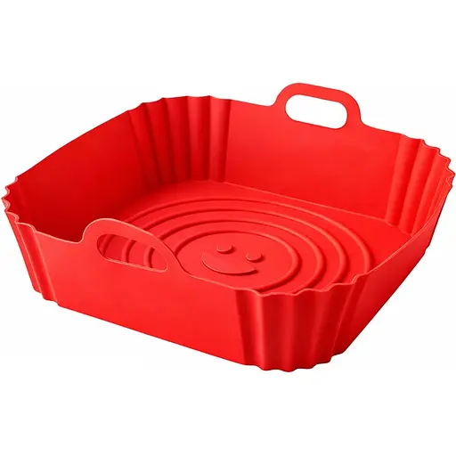 Квадратная силиконовая форма для аэрогриля, духовки и мультипечи 21.5х21.5 см Красный 88174 - фото 1