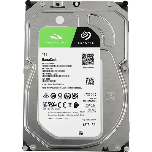 Жорсткий диск 3.5" Seagate BarraCuda 1 TB SATA 256 MB (ST1000DM014) [141003] - фото 3