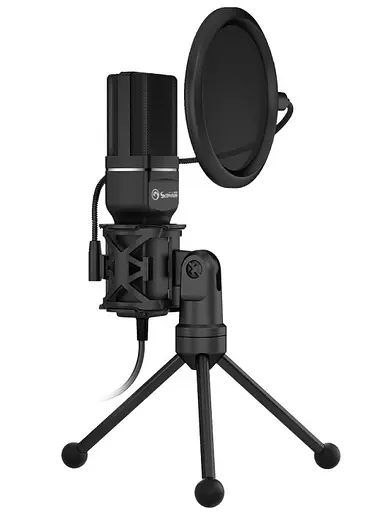 Профессиональный всенаправленный конденсаторный микрофон Marvo MIC-03 на штативе USB - фото 2