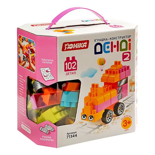 Конструктор детский ТМ Юника Денди 2, 102 детали, 1344