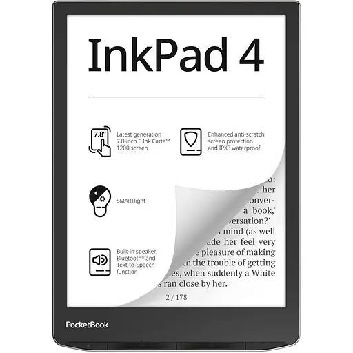 Електронна книга з підсвічуванням PocketBook 743G InkPad 4 Stundust Silver (PB743G-U-CIS) - фото 8