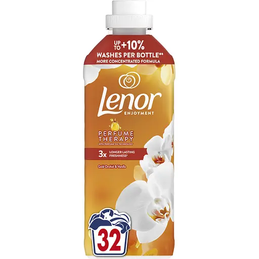 Кондиціонер для білизни Lenor Parfume Therapy Ванільна орхідея та золотий бурштин 32 цикли прання 675 мл