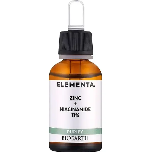 Сыворотка для лица Bioearth Elementa Purify Zinc + Niacinamide 11% 30 мл - фото 1