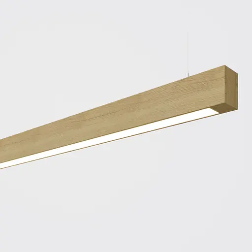 Деревянный светодиодный линейный светильник X-LED 50Вт (985х100х78) - фото 1