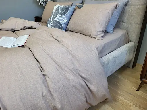 Комплект постельного белья Washed Cotton из вареного хлопка нежно-розовый Anise - фото 4