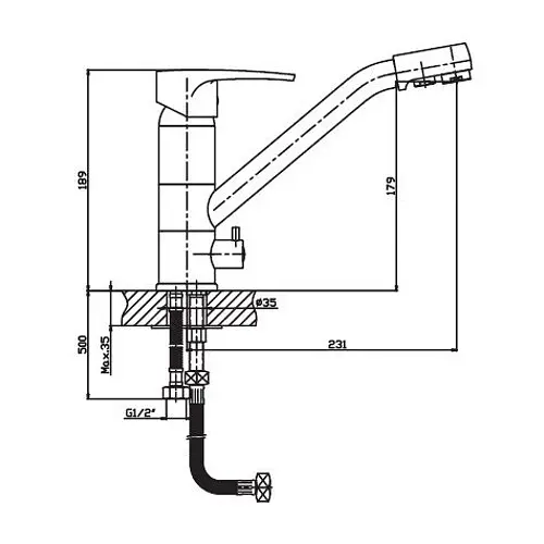 Смеситель для кухни Haiba CEBA 021 (HB0658) - фото 2