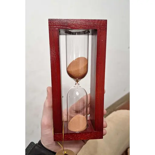 Часы песочные в деревянном корпусе на 10 минут (бежевый песок, массив дерева вишни), Склоприлад 85920 - фото 2