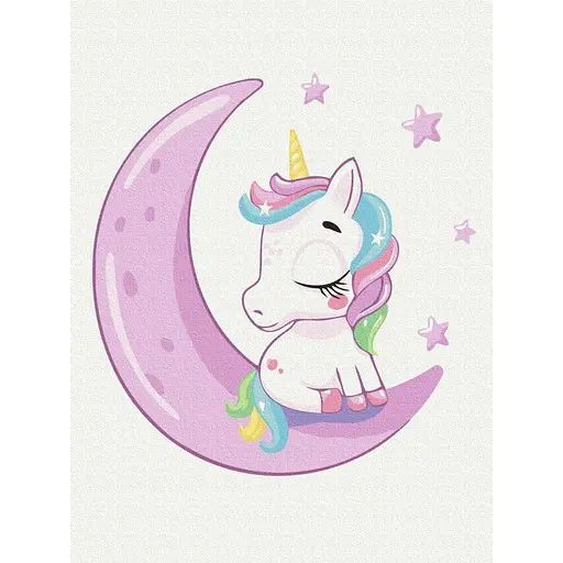 Картина по номерам Единорог на луне Brushme 30х40 см разноцветная 000277580