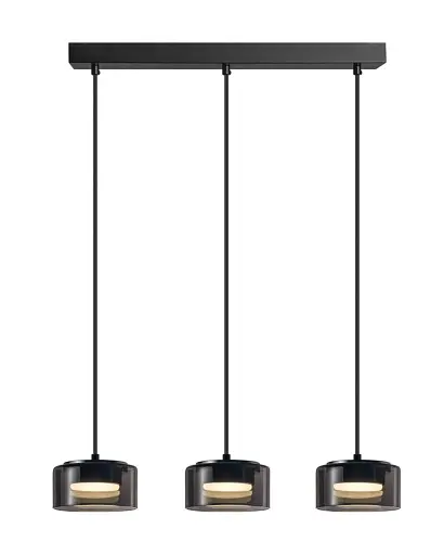 Підвісний світильник, люстра Goldlux 331281 Ofelia GX53 3x6W 4000K 660Lm IP20 чорний - фото 1