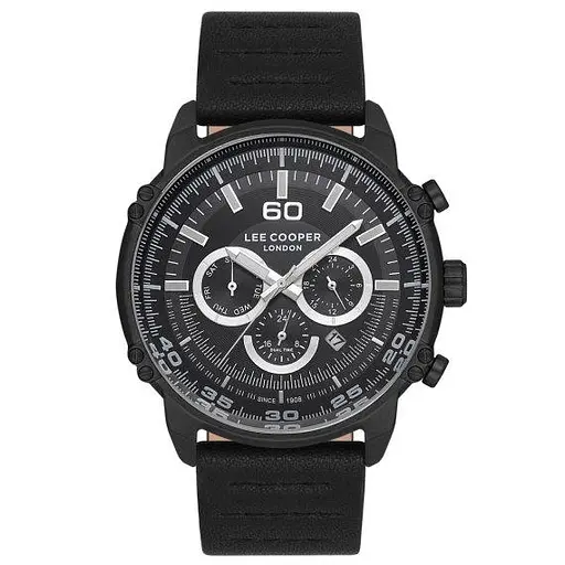 Мужские водостойкие наручные часы Lee Cooper Wolf (Черный)