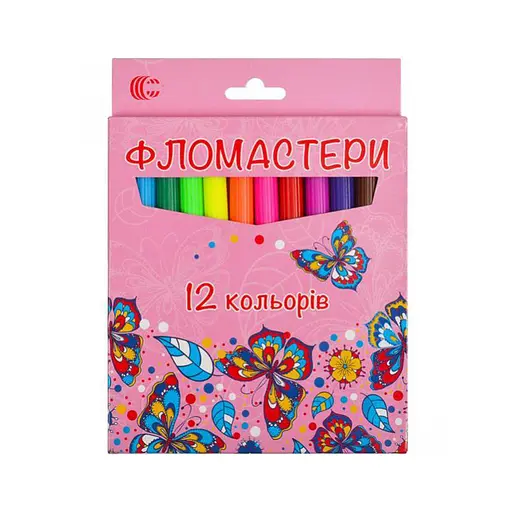 Дитячі Фломастери "Картон" COLOR-IT 950-12 12 кольорів Вид 2 - фото 1