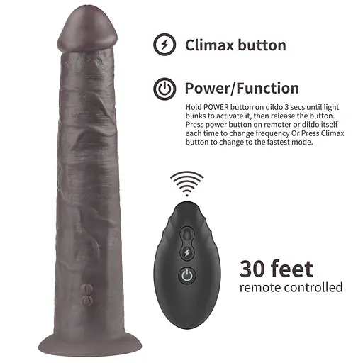 Вібратор Lovetoy Dual-Layered Silicone Nature Cock 10'' 25.3 см (чорний) - фото 7