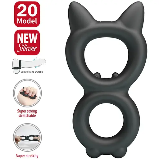 Ерекційне кільце Crazy Bull Toran 9.3 см чорне - фото 7