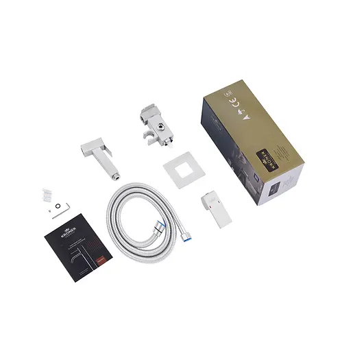 Набор гигиенического душа скрытого монтажа Kroner KRP Edelstahl Kubus - ESG053 CV029968, Нержавеющая сталь - фото 7