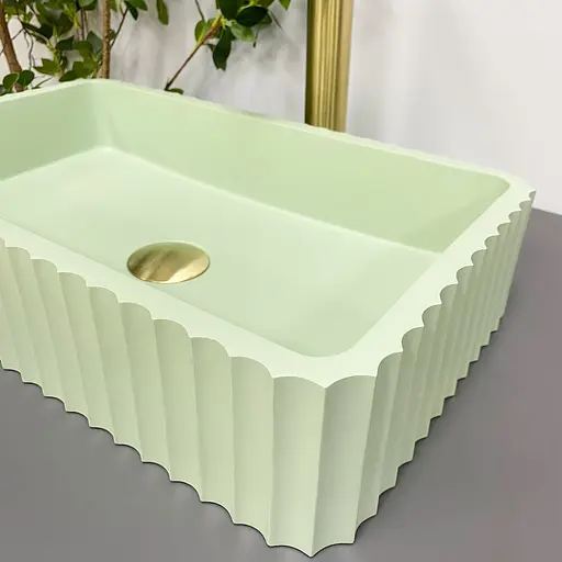 Умивальник VBI Florentia light green matt накладний VBI-015004, Цветной - фото 5