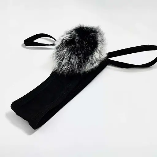 Стрінги 'Зайчик' зі спокусливим хвостиком S/M Чорний K0537-1 - фото 2