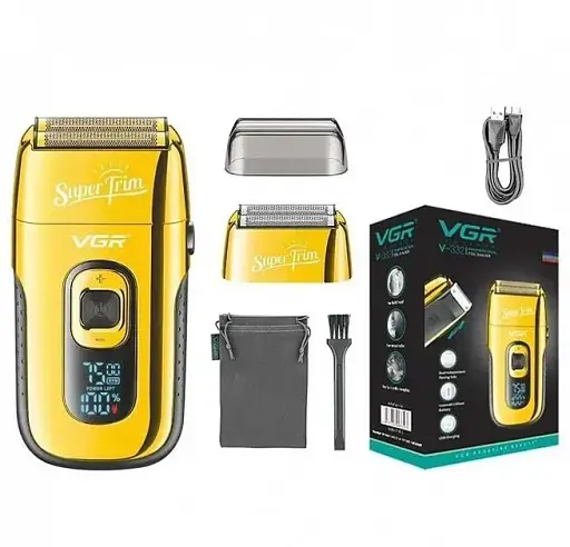 Электробритва-шейвер VGR V-332 (Регулировка скорости, Титановая сетка, LCD-дисплей)