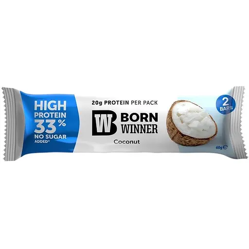 Батончик протеїновий Born Winner Active зі смаком кокоса 60 г