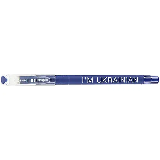 Набор шариковых ручек Axent Direkt I'm Ukrainian синий 12 шт. (AB1002-01-02-A) - фото 2