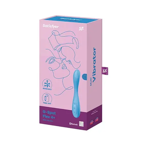 Вібратор Satisfyer G-Spot Flex 4+ Connect App 19.5 см блакитний - фото 5