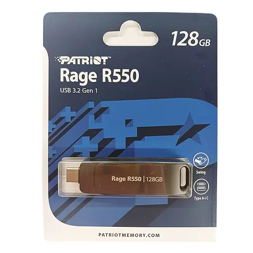 Флеш-накопитель Patriot USB 3.2 Gen 1 Rage R550 128GB Type-A+C - фото 2