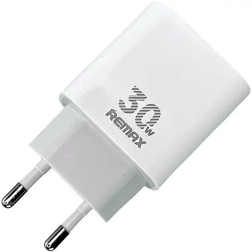 Зарядный адаптер с кабелем Remax быстрая зарядка GaN для Iphone и Samsung с кабелем RP-U71 30Вт White Type-C-Type-C - фото 2