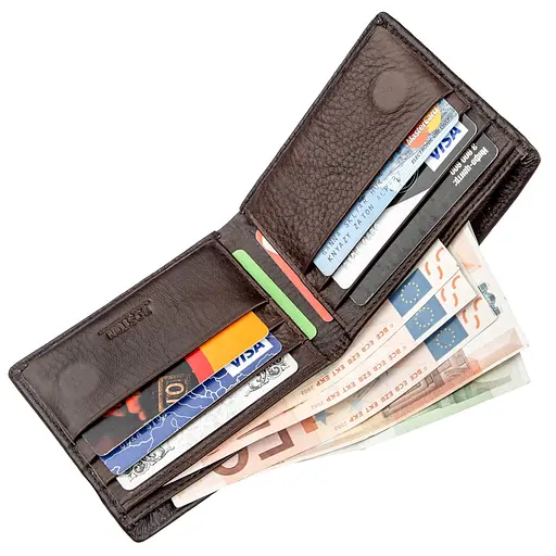 Мужской кожаный кошелек Boston 11.5х9 см acs0015769 - фото 4