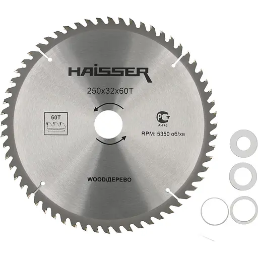 Диск пильный по дереву Haisser 250х32 мм 60Т (16475)